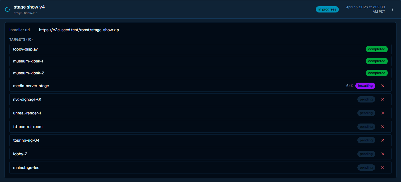 deployments list
